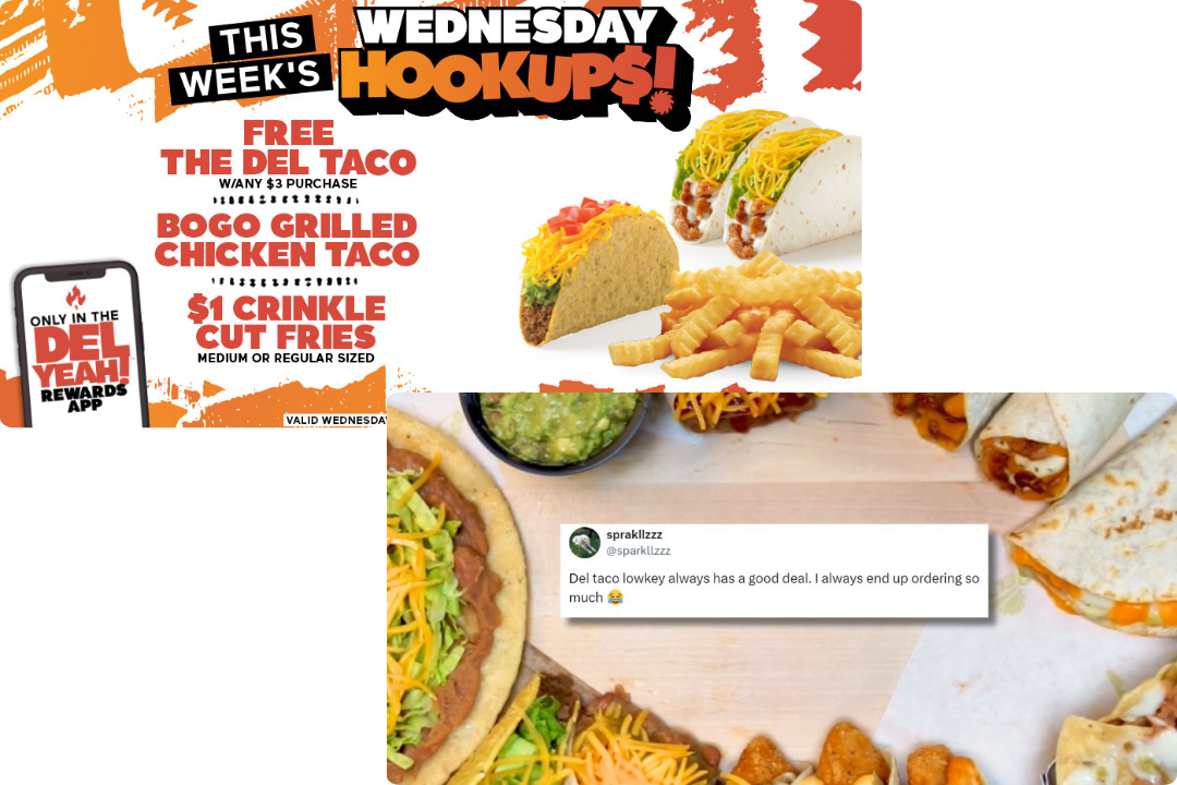 Del Taco Marketing Support App Tweet